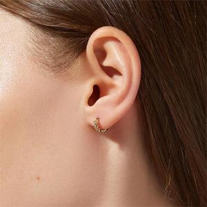 Pendientes de plata de primera ley y circón para mujer, aretes pequeños, plata esterlina 925, Circonia cúbica, Zirconia, circonita, zirconita, oro de 18 quilates - Product Image 3