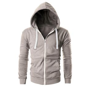 Sweatshirts à capuche unisexes 100% en coton épais avec fermeture éclair Sweatshirts Streetwear avec broderie personnalisée respirante grande taille sans couture - Product Image 1