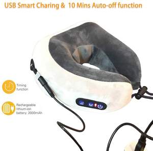 Avión, coche, viaje, oficina, hogar, regalo tejido profundo 3D amasado en forma de U mini masajeador de cuello con terapia de calor - Product Image 3