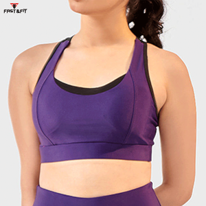Sujetador deportivo de Yoga para Fitness de alta calidad para mujer, diseño Simple transpirable, logotipo frontal de alto soporte, colores personalizables y logotipo - Product Image 2