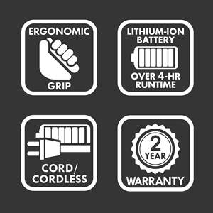 Tondeuse à cheveux ergonomique sans fil au lithium, rasoir français étanche en acier inoxydable réglable avec batterie USB pour barbe et usage domestique - Product Image 1