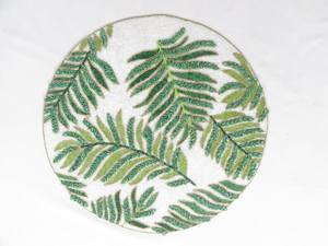 Set de table fougère perlée fait à la main lot de 2 chargeur perlé cadeau commémoratif des enfants - Product Image 6