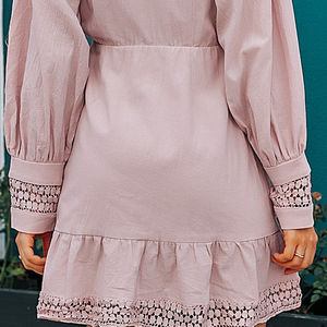 Vestido Mini de Manga Larga para Mujer, Elegante, Casual, para Fiesta, Estilo Retro, Venta al Por Mayor, Personalizado - Product Image 5