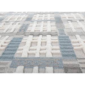 พรมขนสัตว์ลายตารางหมากรุกสีเทาและสีดำ ลายเรขาคณิตและนามธรรม พรมปูพื้นทรงสี่เหลี่ยมผืนผ้าสำหรับบ้าน รุ่น Adwl-13260 - Product Image 3