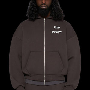 Sweat-shirt à capuche surdimensionné d'hiver en coton 100% imprimé pour hommes, de haute qualité, personnalisé, 420, 450, 500, 600 g/m², fabrication de sweat-shirt en polaire - Product Image 5