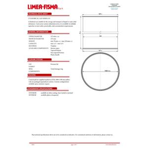 Customizable <b>tinplate</b> cylindrical 155 mm can with total emptying ring, pressure lid and total capacity from 1,1 up to 3,5 lt - Product Image 2