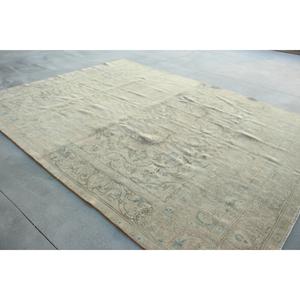 Turkish Rug <b>9</b>,1x12 ft, Gray Blue Moroccan Wool Vintage Rug - Product Image 4