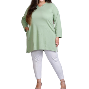 Hauts de yoga longs grande taille sans soutien-gorge, manches longues, extensibles, vêtements de sport actifs, entraînement, fitness, salle de sport, vêtements de sport - Product Image 4