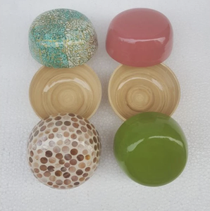 Bol en bambou réutilisable, fabriqué à partir de fibres de bois naturelles, pour le service des aliments, distribué directement du Vietnam. - Product Image 1