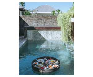 Exportador Bandeja decorativa Plástico Bali Bandeja de desayuno flotante Bandeja de ratán rinkwoven flotante - Product Image 5