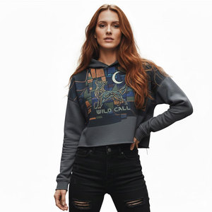 Haut à capuche pour femme, fabrication OEM sur mesure, en tissu polaire doux, coupe décontractée, parfait pour le streetwear, les tenues décontractées et quotidiennes - Product Image 1