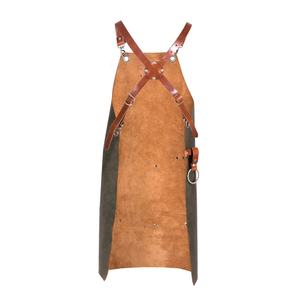<b>Leather</b> <b>Apron</b> With Comfortable Cross-back Shoulder Straps Premium Quality Luxury Handcrafted LPN-0078 - Product Image 2