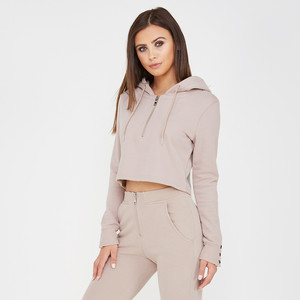 Sudadera Corta con Media Cremallera de la Mejor Calidad, 360g, para Mujer, Diseño Único, Transpirable, Tendencia Actual - Product Image 3