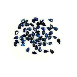 Zafiro Azul Natural Sin Tratar, Gema Suelta Calibrada en Forma de Pera 3x5mm y 6x4mm, Material de Ópalo y Aguamarina con Corte Ovalado Facetado - Product Image 3