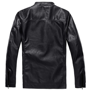 Chaqueta de motorista de armadura CE desgastada de motocicleta de cuero clásico para hombre de alta calidad - Product Image 2