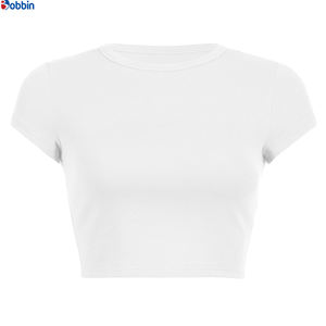 Camisetas Nuevas para Mujer, Camisetas Cortas Estampadas de Verano, Camisetas de Algodón Lisas con Gráficos, Camisetas Cortas de Manga Corta con Cuello Redondo para Mujer - Product Image 6