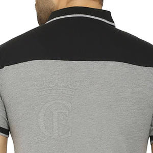 Hombres de alta calidad para Polos de secado rápido y precio al por mayor hecho de poliéster algodón patrón sólido tejido de punto - Product Image 5