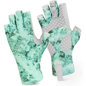 Guantes de Pesca de Neopreno Personalizados al por Mayor, sin Dedos, Protección Solar UV50+, Antideslizantes, con Correa Ajustable, Transpirables, para Hombre y Mujer - Product Image 1