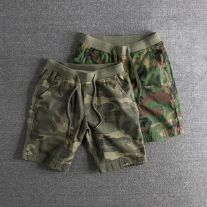 2024 personalizado hombres verano moda juvenil personalizado cintura elástica Casual algodón entrenamiento hombres Camo Shorts - Product Image 4