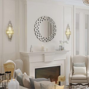 Espejo de Pared Decorativo Veneciano con Marco de Vidrio Antiguo de Lujo Moderno, Hexagonal, Rectangular, Cuadrado, Ovalado, para Baño, para Hoteles - Product Image 2