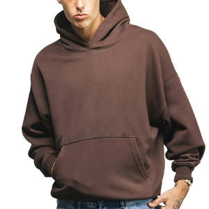 OEM Streetwear cagoule à capuche Boxy Heavyweight Full Zip up Hoodies Logo personnalisé recadrée épais sweats à capuche unis unisexe - Product Image 6