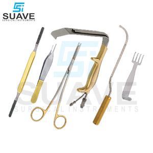 Ensemble d'instruments de blepharoplastie manuels réutilisables de haute qualité, sur mesure, 6 pièces, boîte en acier, chirurgie plastique SUAVE SURGICAL - Product Image 2