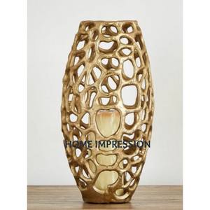 Chandelier de luxe pour mariage en aluminium à 5 bras argent et or bougeoir de table décoratif de grande taille et support au prix de gros - Product Image 3