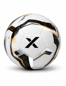 Ballons de football personnalisés X pour l'intérieur |   Blanc Noir Or |   Logo X |   Fabricant OEM ODM |   Qualité de conception haut de gamme | - Product Image 1
