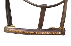 Offre Spéciale Showman haute qualité Bling cuir muserolle licou différentes couleurs avec raccords en laiton massif divers prix - Product Image 2