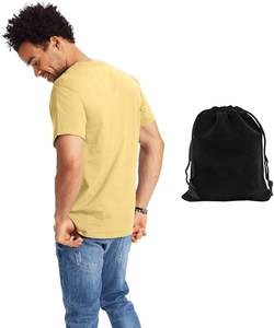 2025 tendencia Unisex 220gsm Camiseta de manga corta para hombres ajuste clásico 100% algodón preencogido estilo Casual frente Tear Away etiqueta - Product Image 4