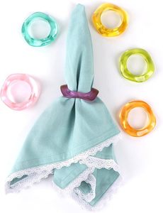 Ronds de serviette de Noël indiens avec décor de table en polyéthylène en papier design exclusif pour mariages et fêtes - Product Image 5