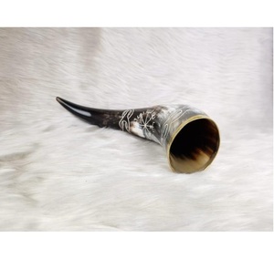 Cuenco Vikingo para Beber, Hecho a Mano con Cuerno de Búfalo Natural Pulido, Taza para Hidromiel, Imitación Antigua, Artículo de Colección - Product Image 2