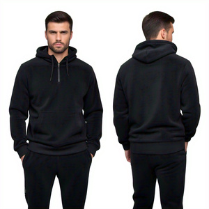 Trajes de chándal de rizo francés de algodón 100% de alta calidad al por mayor conjunto de impresión de pantalla con capucha y cremallera personalizable logotipo personalizado para hombres - Product Image 2