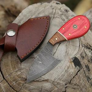 Couteau Bowie de chasse en acier damassé, manche en bois de noyer, gaine de fabricant de couteaux personnalisable à la main, OEM - Product Image 6