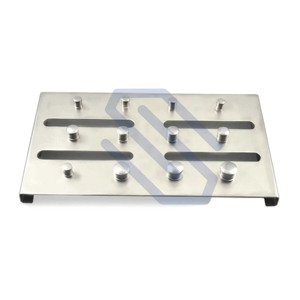 Abrazaderas de presa de goma dentales autoclavables con bandeja de soporte de montaje manual Estante de acero inoxidable para bandeja de esterilización de 12 piezas - Product Image 1