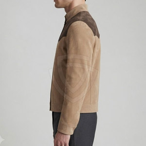 Luxury Men <b>Suede</b> <b>Leather</b> <b>Jacket</b> With Smooth Finish Comfortable Regular Fit Durable Stitching And Versatile Everyday Fashion - Product Image 6