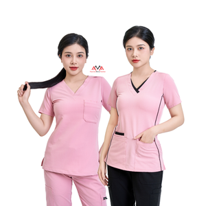 TOP SELLING stylish <b>scrubs</b> stretch uniform nurse sets medical wear doctors/nurses top quality hospital <b>clothes</b> OEM/ODM/LOW MOQ - Product Image 3