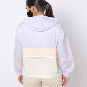 Sudadera con capucha de lana de algodón 100% de gran tamaño para mujer, logotipo personalizado con cremallera, moda de calle, bordado 3D, colores propios, logotipo frontal, ajuste holgado, OEM - Product Image 2