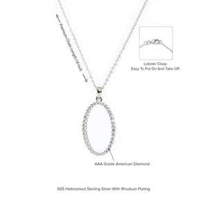 Collar con colgante fino Love Circle con cadena Accesorio elegante y elegante - Product Image 1