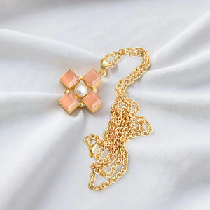 Dainty Rhodium Plated Pendant <b>Necklace</b> Handmade <b>Women</b> Fashion Jewelry Wholesale Bulk Export - Product Image 1