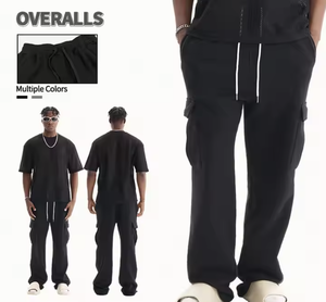 New Fashion <b>Khaki</b> Multi Pockets Zip Fly 100% Cotton <b>Cargo</b> <b>Pants</b> Oversize Detachable Legs Wide Leg Baggy <b>Pants</b> <b>for</b> <b>Men</b> - Product Image 5