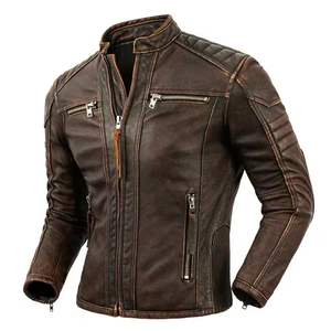 High Demanded Product Fashion Leather Canvas Stand Collar Front Hooded Breathable Winter <b>Men's</b> <b>Jacket</b> Multi Colors Best Supplier - Product Image 1