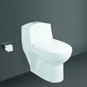 Toilettes monobloc pour toilettes de salle de bains-Articles sanitaires dorés de Chine, toilettes monobloc de luxe de couleur blanche au sol - Product Image 3