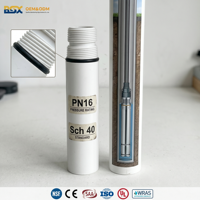 Tuyaux de montée en UPVC filetés Sch40 Sch80 3" 2" pour pompes submersibles, tubes de forage de puits, tubes de gaine de puits, PN16, tuyau de descente en PVC 4 pouces 75