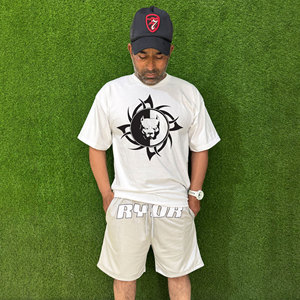 T-shirt surdimensionné pour homme, style hip-hop streetwear, avec logo sur le devant, en coton/tissu de bambou, fabrication OEM disponible - Product Image 2