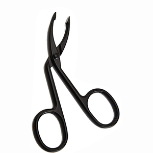 Tijeras curvas de precisión para cejas con mango negro para el cuidado de cejas, tijeras para cejas de Gray Rocks - Product Image 3