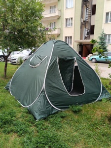 เต็นท์ตั้งแคมป์8คนทันสมัยกันน้ำกันลมออกแบบให้เสาไฟเบอร์กลาสทนทานหนึ่งห้องนอนพกพาสำหรับทุกคน - Product Image 5