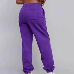 Pantalones Jogger Casuales Ligeros para Mujer, Logotipo Personalizado Impreso, Nuevo Diseño, Cintura Media, Lisos en Morado, Pantalones Jogger al por Mayor para Mujer - Product Image 5