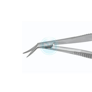 Tijeras Oftálmicas Quirúrgicas de Acero Inoxidable de Alta Calidad, Hojas Medianas Curvadas a la Izquierda para Corneoscleroma - Product Image 5