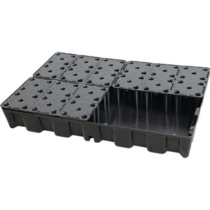 120L Polyethylene <b>Storage</b> <b>Tray</b> with PE Grate L1200xW800xH180mm CEMO Spill Containment - Product Image 1